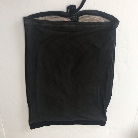 Y2K Top Womens Medium Mesh Ruched Fairy Grunge Goth Whimsigoth Witchy Rave Club - Picture 10 of 10